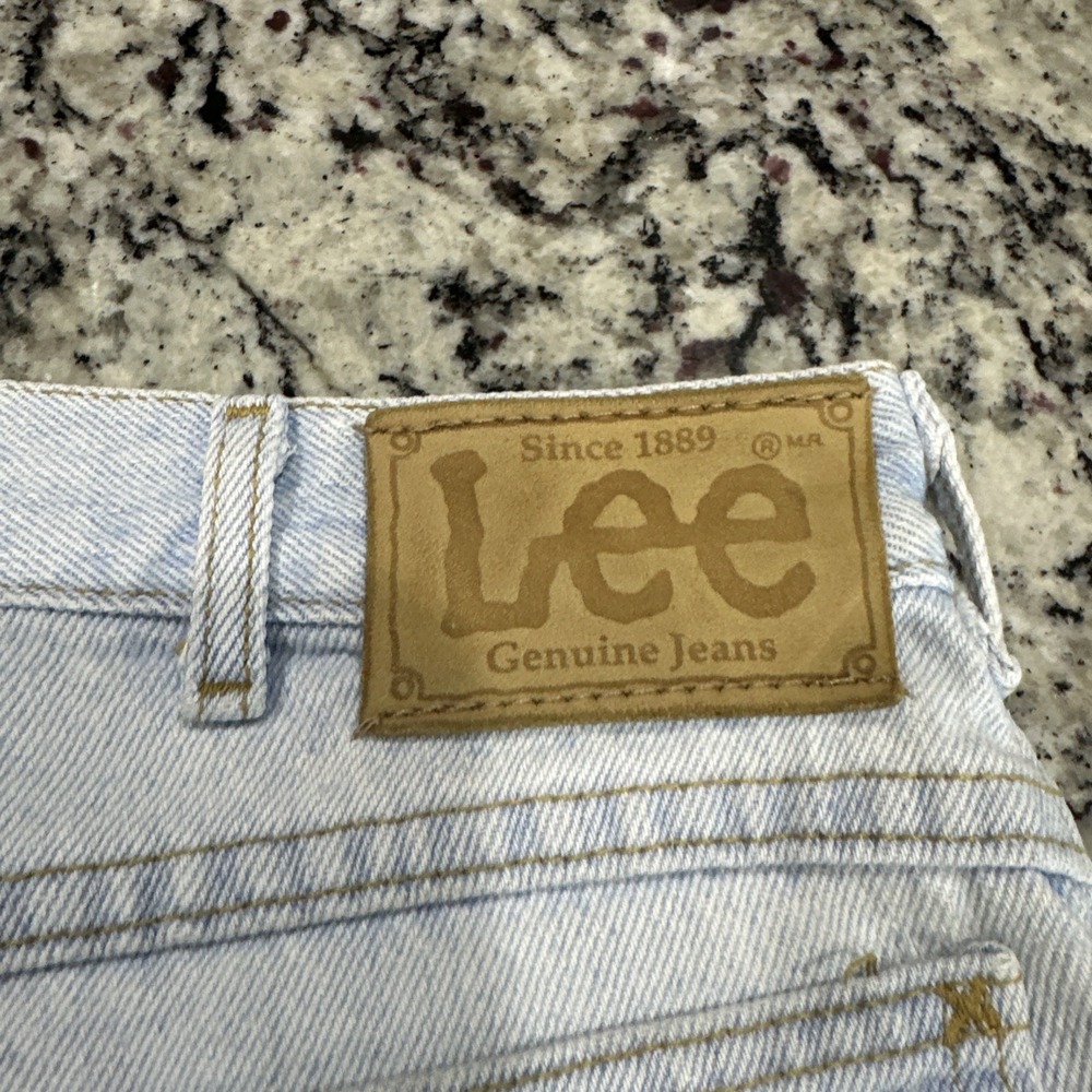 VTG 80s Mr. Lee Denim Mom Jeans Light Wash High Waist USA 32x28 - Picture 8 of 11